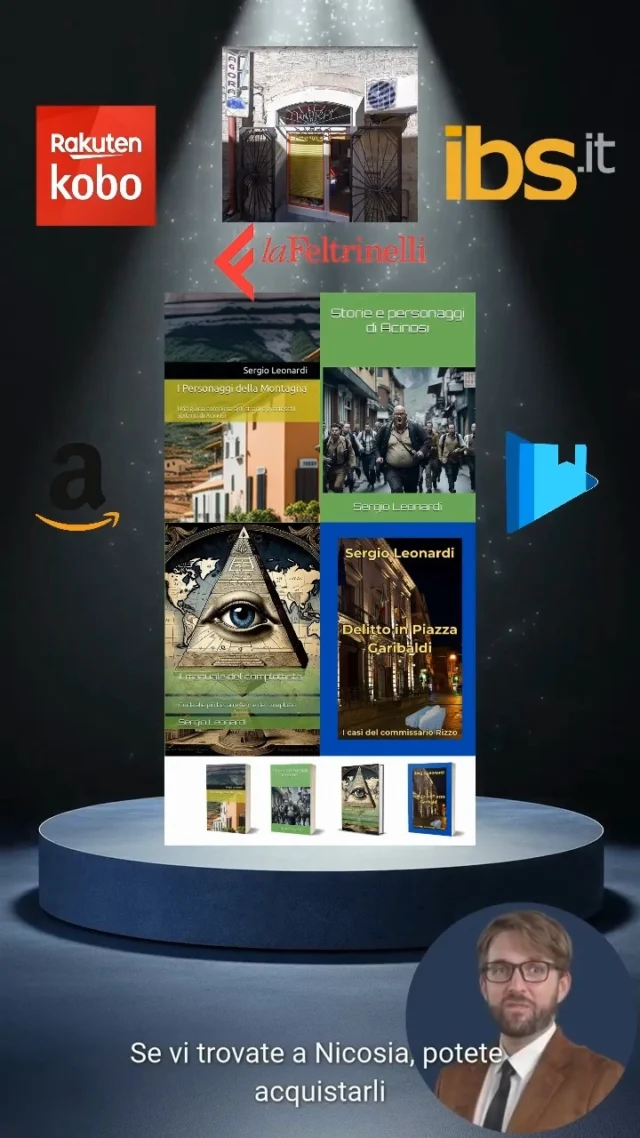 Alla scoperta dei libri di Sergio Leonardi Amazon https://www.amazon.it/stores/Sergio-Leonardi/author/B0CH95YVY2 Kobo https://www.kobo.com/it/it/search?query=sergio+leonardi&ac=1&acp=sergio+leonardi&ac.author=sergio+leonardi&sort=Temperature&fclanguages=it La Feltrinelli https://www.lafeltrinelli.it/ebook/autori/sergio-leonardi IBS https://www.ibs.it/ebook/autori/sergio-leonardi #telenicosia #libro #amazon #acinosi #SelfPublishing #reels #sergioleonardi #kdp #news #short #sergioleonardiblog #delittoinpiazzagaribaldi #amazonbooks #ilmanualedelcomplottista #amazonlibri #libri #storieepersonaggidiacinosi #ipersonaggidellamontagna #radiotelenicosia
